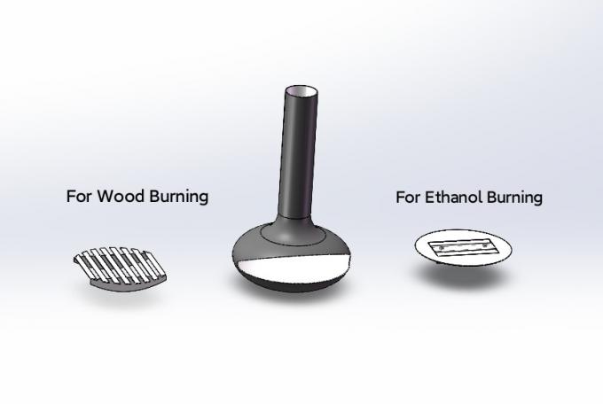 Kaminoofen Sphere ontwerper nieuw op maat open echt vuur hout branden hangend 2