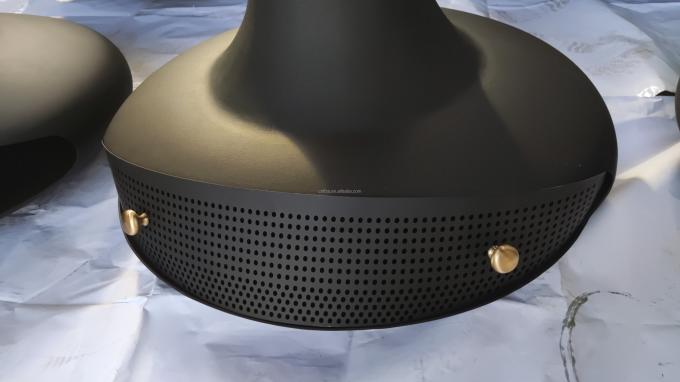 Kaminoen Carbon Steel Ronde tafel Europese stijl Luxe meubels Hoogwaardig Zwart Moderne Glas Kunst Roterende 6