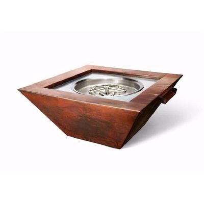 Swimming Pool Low Smoke Corten Steel Gas Fire Water Bowl Water Features