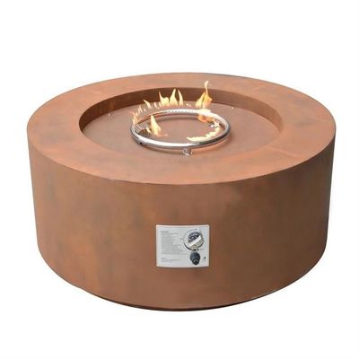Corten staal ronde vuurput tafel 95cm Draagbare vrijstaande gas propaan